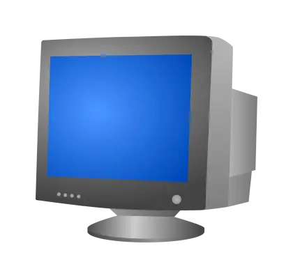 CRT Computer Monitor Illustration