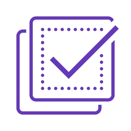 Purple Checkmark Icon Design