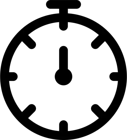 Minimalist Black Stopwatch Icon