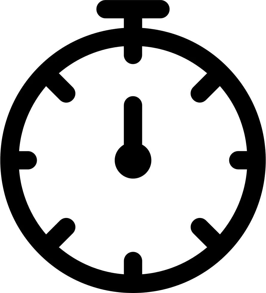 Minimalist Black Stopwatch Icon