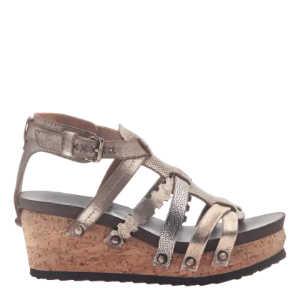 Stylish Strappy Wedge Sandal with Cork Base