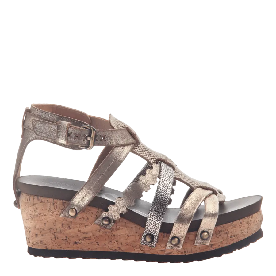 Stylish Strappy Wedge Sandal with Cork Base