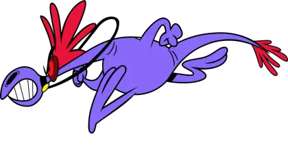 Running Cartoon Bird Character