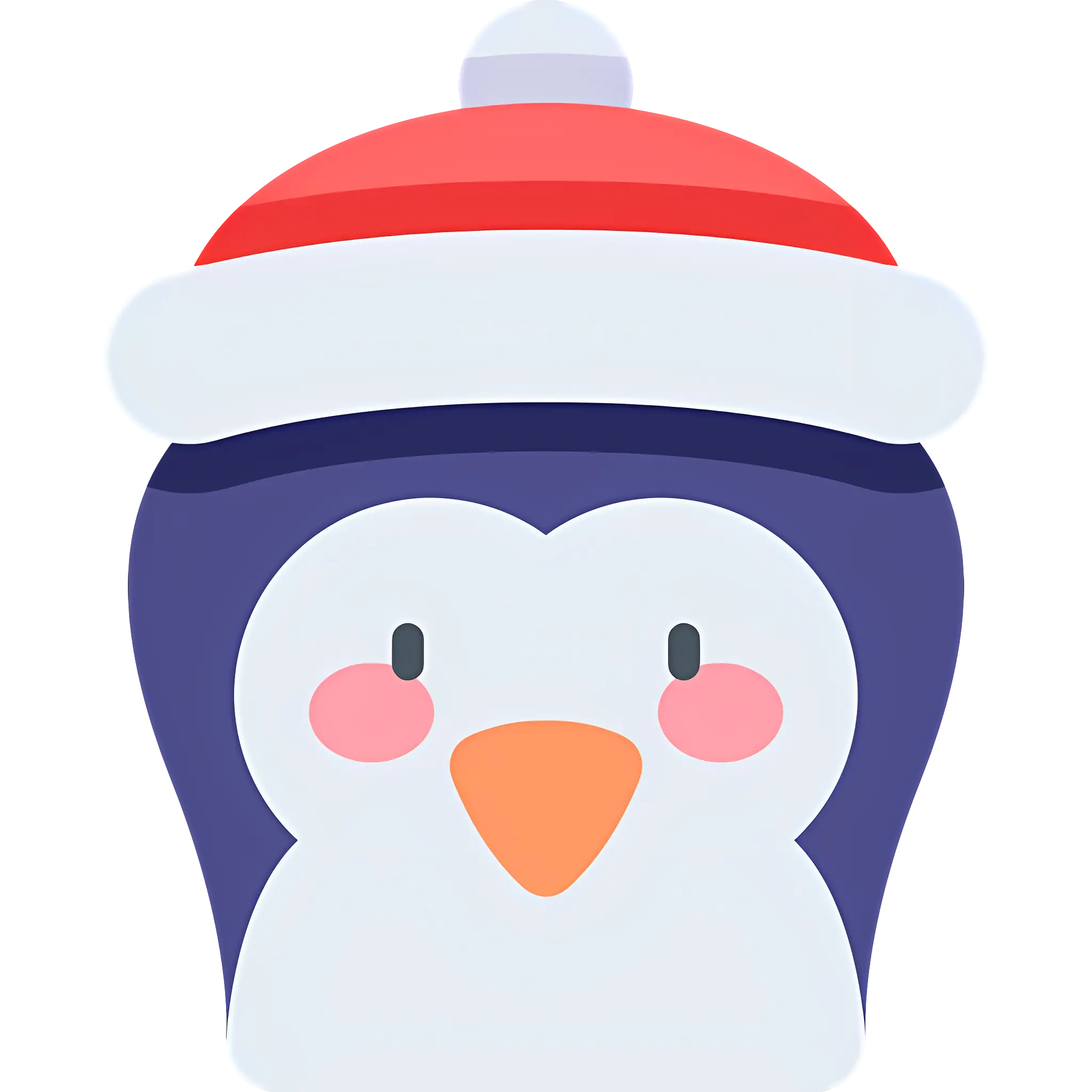 Adorable Penguin with Winter Hat