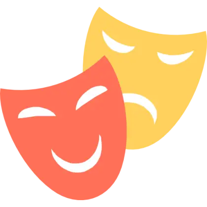 Drama Masks Icon Symbolizing Theater Arts