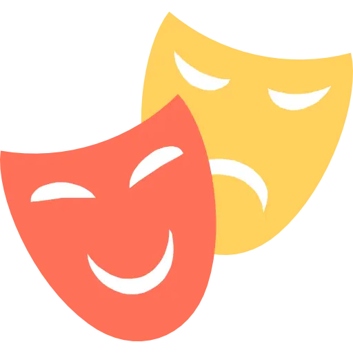 Drama Masks Icon Symbolizing Theater Arts