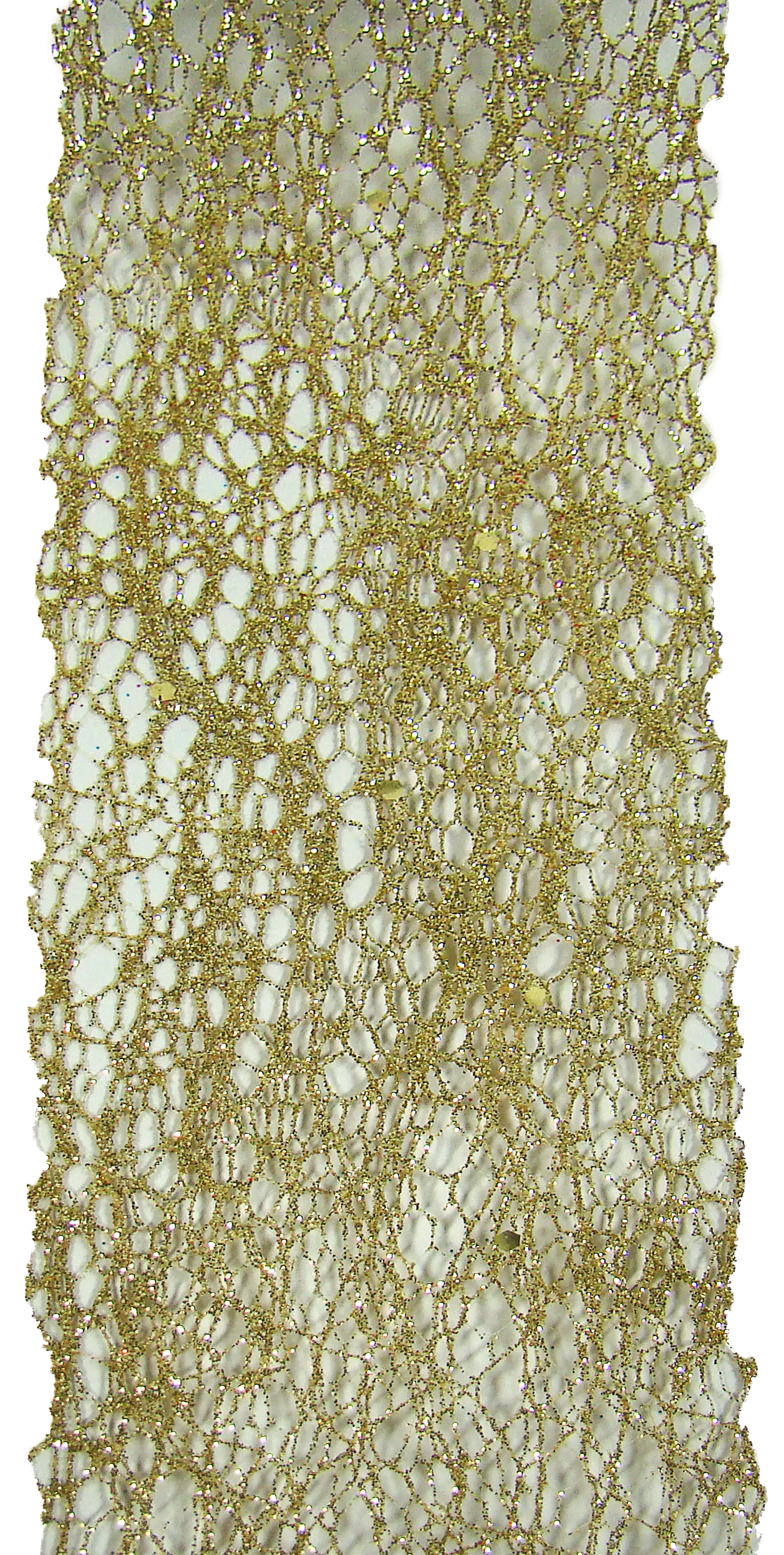 Gold Lace Fabric with Intricate Pattern