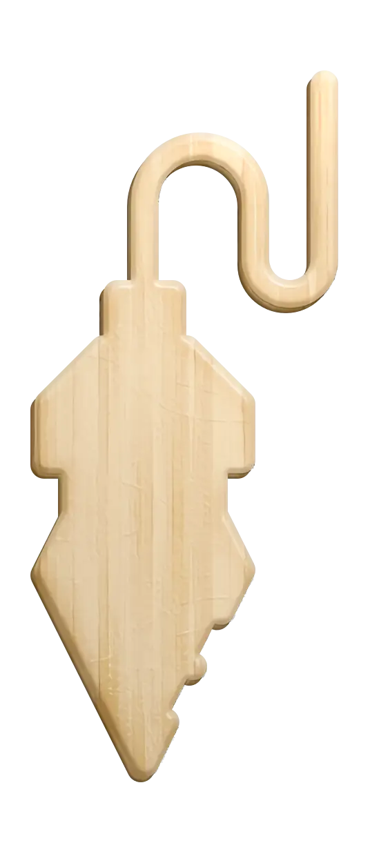 Wooden Key Illustration