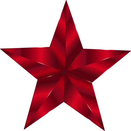 Shiny 3D Red Star