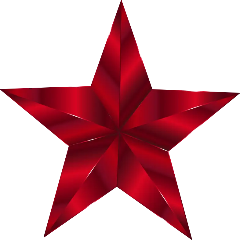 Shiny 3D Red Star