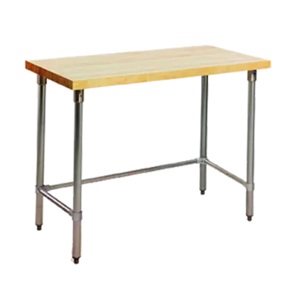 Wooden Table with Steel Legs