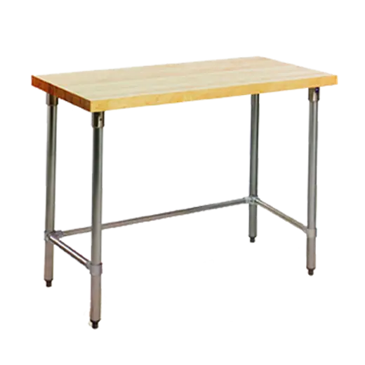Wooden Table with Steel Legs