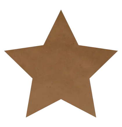 Brown Star Paper Cutout for Crafts