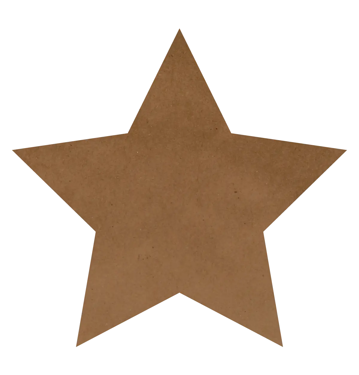 Brown Star Paper Cutout for Crafts