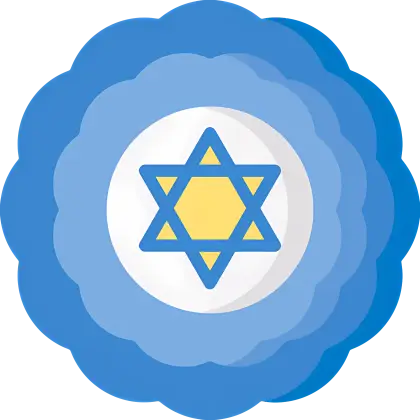 Blue Star of David Symbol