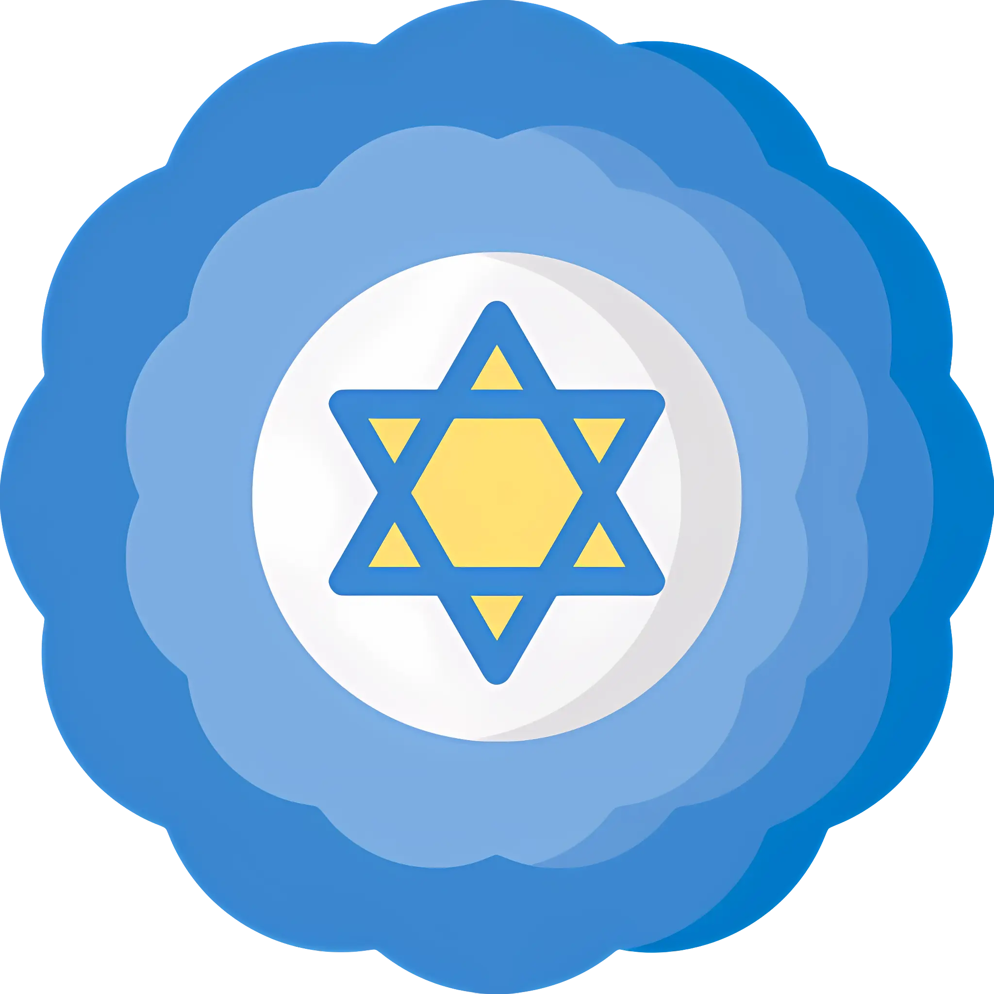 Blue Star of David Symbol