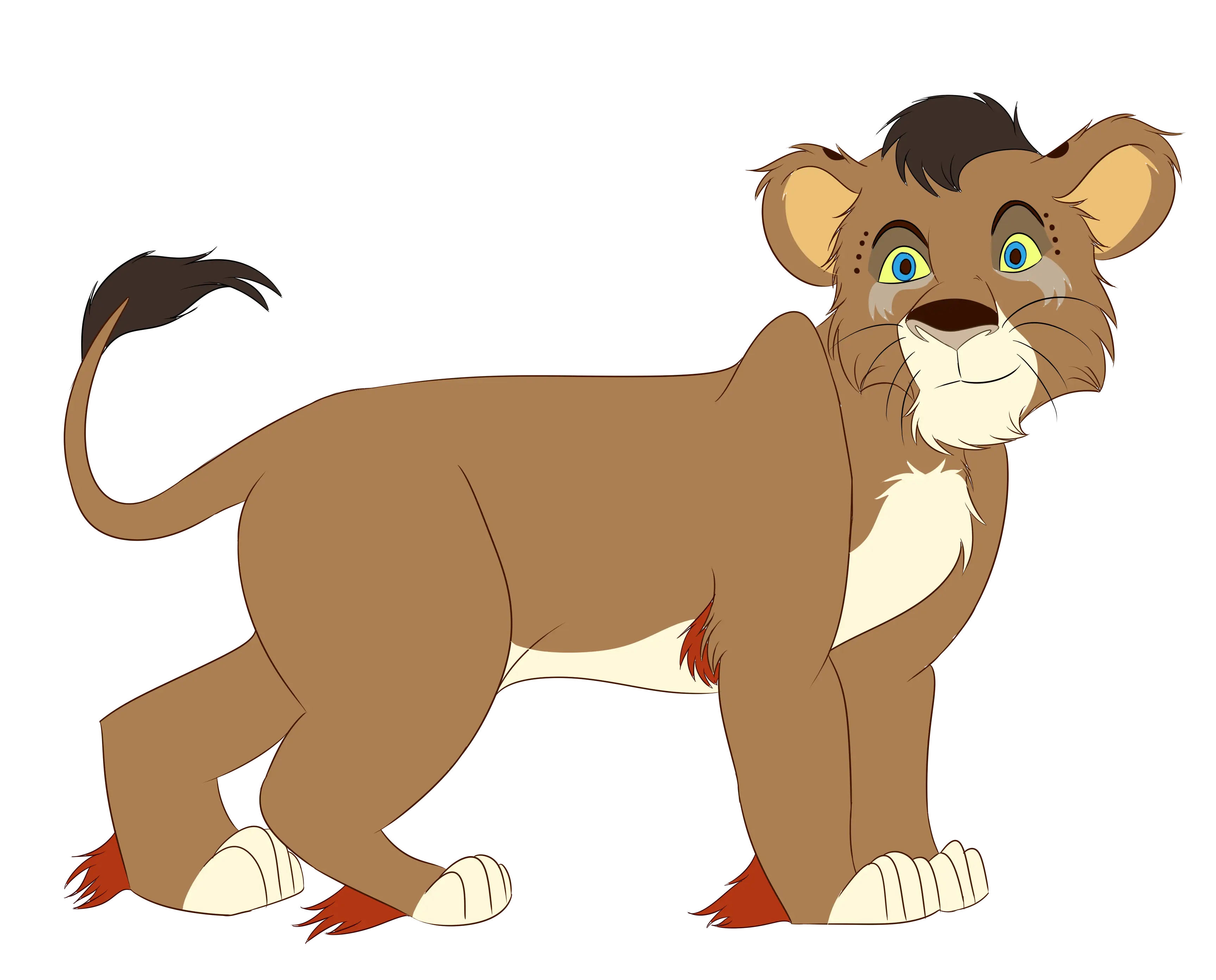 Cartoon Lion Cub in Cute Design