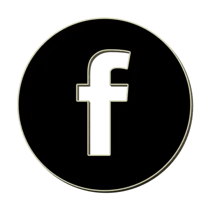 Simple Facebook Logo in Black Circular Design