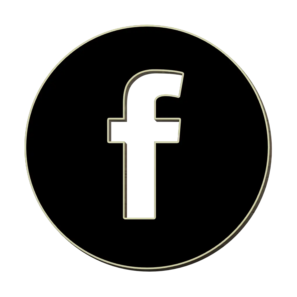 Simple Facebook Logo in Black Circular Design