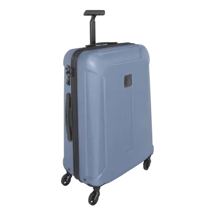 Blue Hard-Shell Suitcase with Wheels