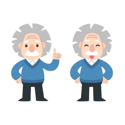 Cute Cartoon Scientist with Different Expressions