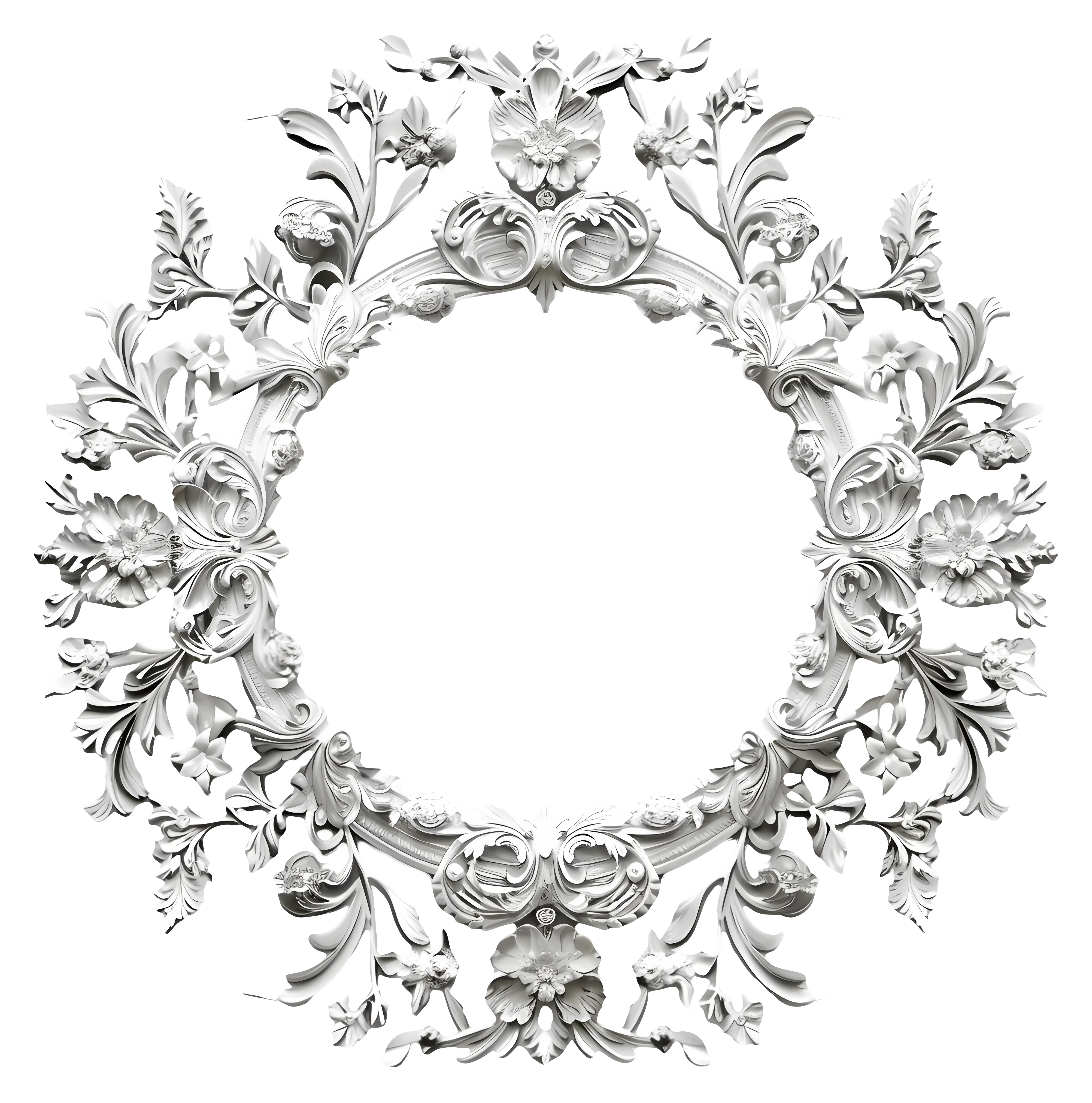 Ornamental Floral Frame Design