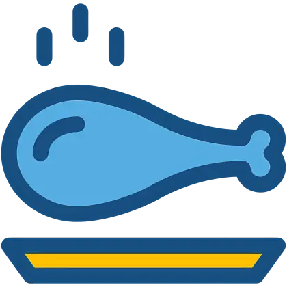 Steaming Chicken Leg on Plate