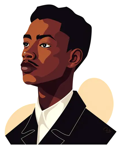Formal Man Portrait Illustration