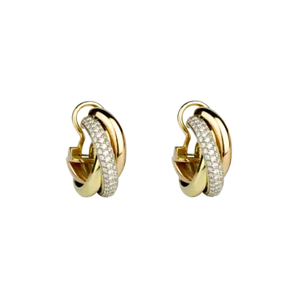 Gold and Diamond Earrings