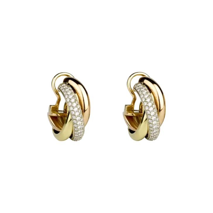 Gold and Diamond Earrings