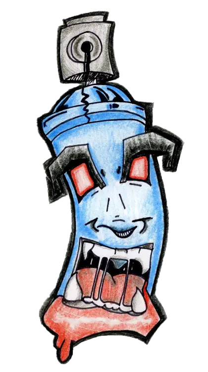 Graffiti Spray Can Cartoon