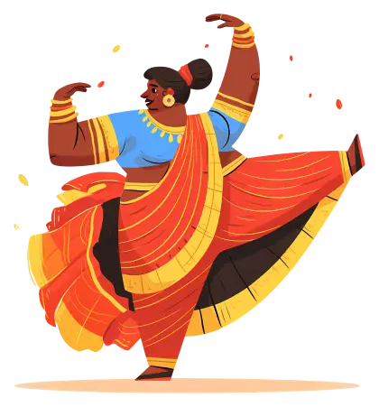 Vibrant traditional dancer
