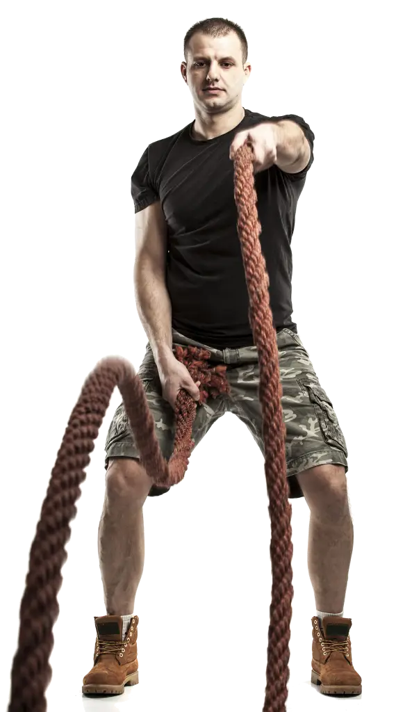 Man Exercising with Rope