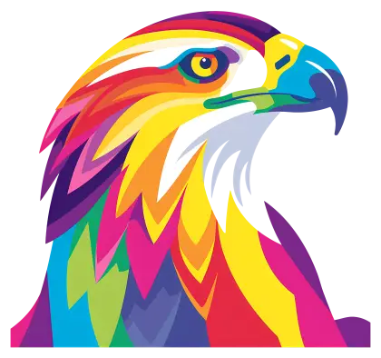 Colorful Eagle Illustration