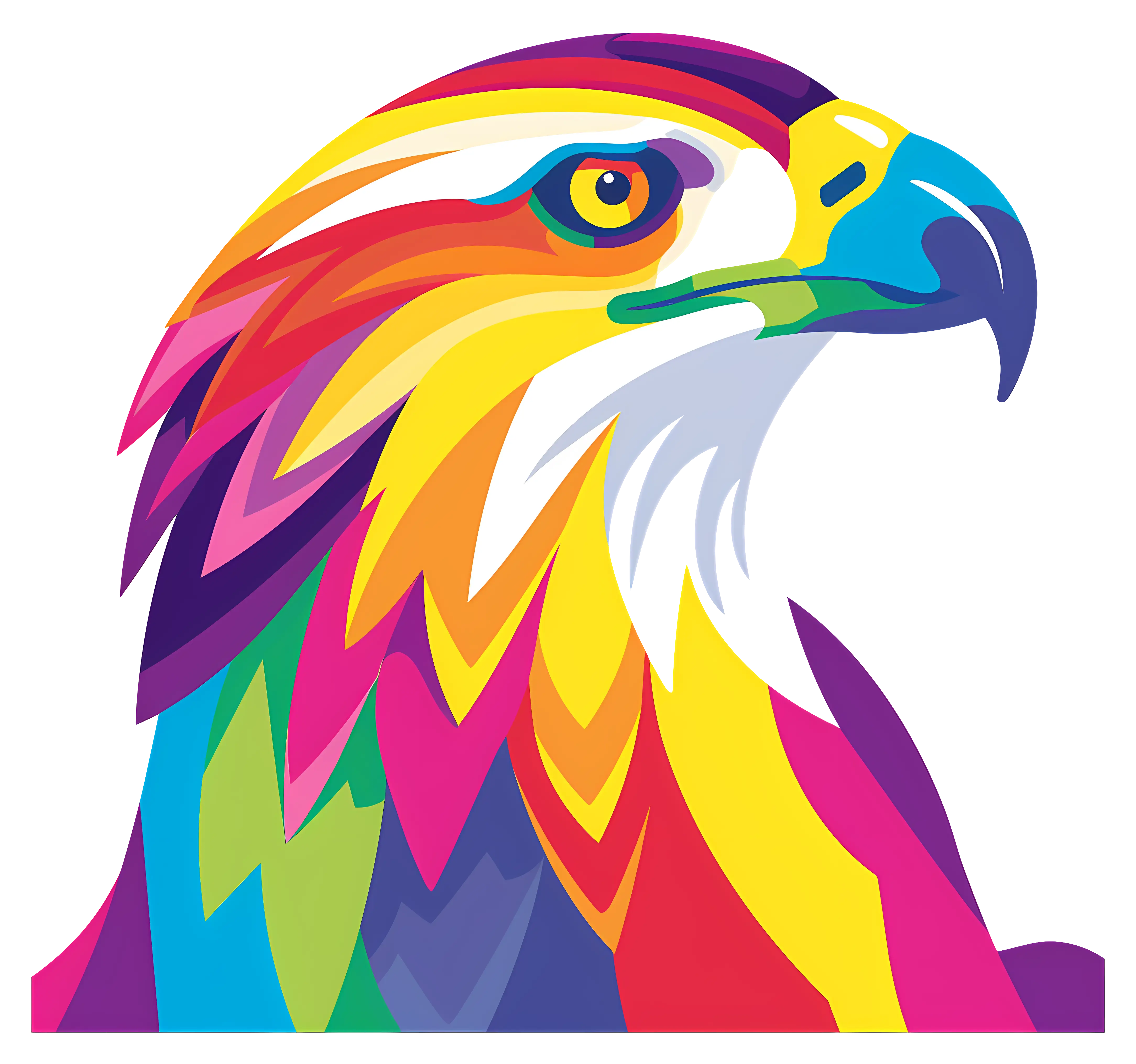 Colorful Eagle Illustration