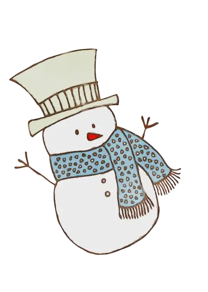 Snowman in Winter Festive Style Illustration