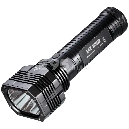 Durable Black LED Flashlight Illustration