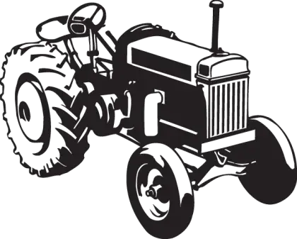 Black Tractor for Farming