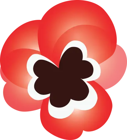 Abstract Red Flower Design