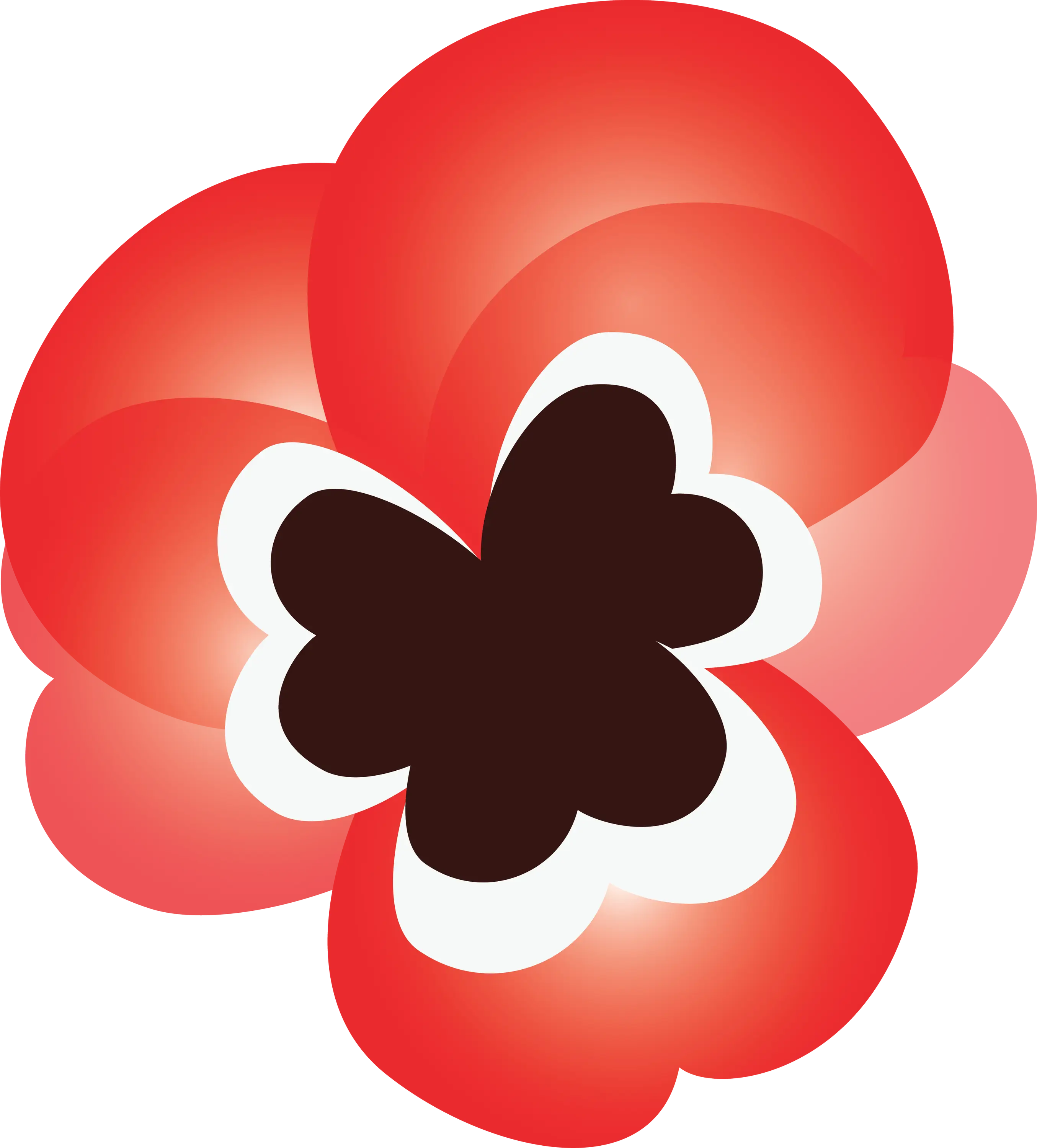 Abstract Red Flower Design