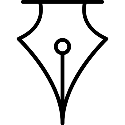 Pen Nib Icon for Writing and Drawing