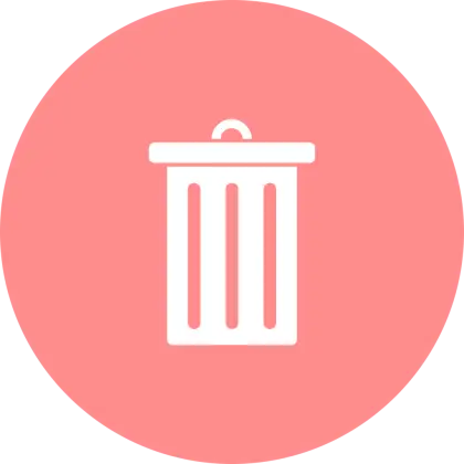 Red Trash Can Icon