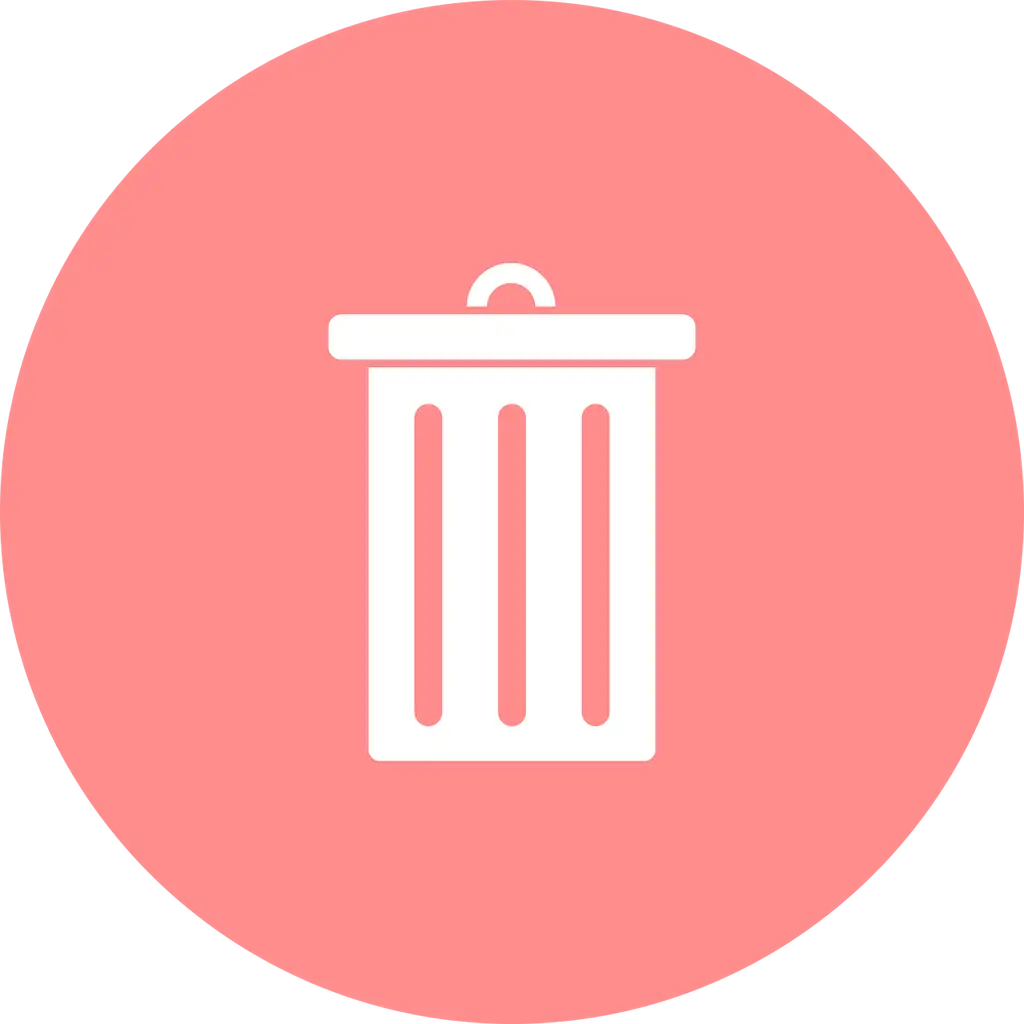 Red Trash Can Icon