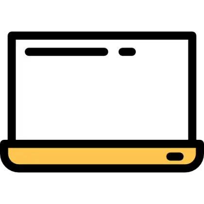Minimalist Illustration of a Laptop