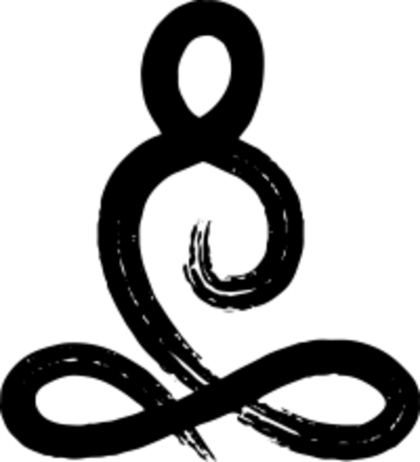 Meditation Symbol in Black Ink