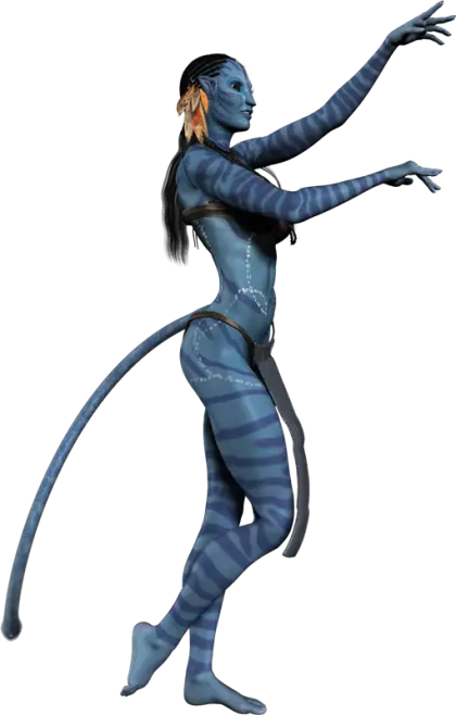 Blue Humanoid Figure in Fantasy Style