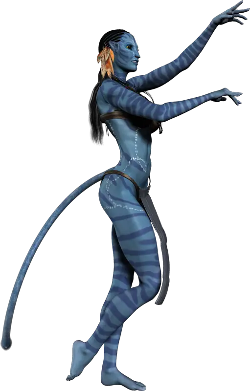 Blue Humanoid Figure in Fantasy Style