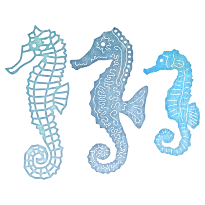 Watercolor Seahorses