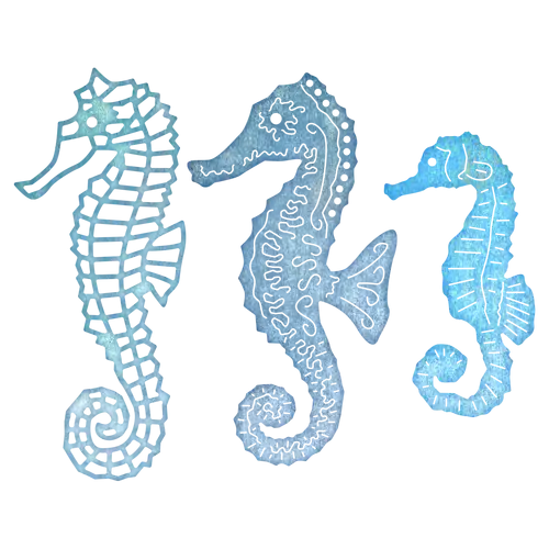 Watercolor Seahorses