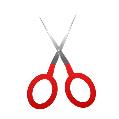 Red Handled Scissors Design